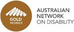 A gold member logo for Australian Network On Disability